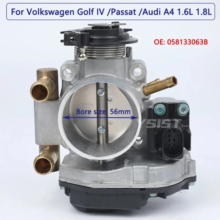 56mm Throttle Body for Volkswagen Passat Golf IV Audi A4 1.6 1.8 Body Acceleration 058133063B OEM Q