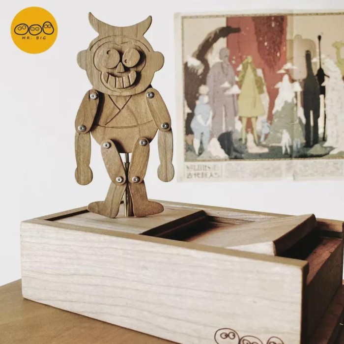 Funny funny toys can dance little wooden people, can move decompression toys Wooden fun performance