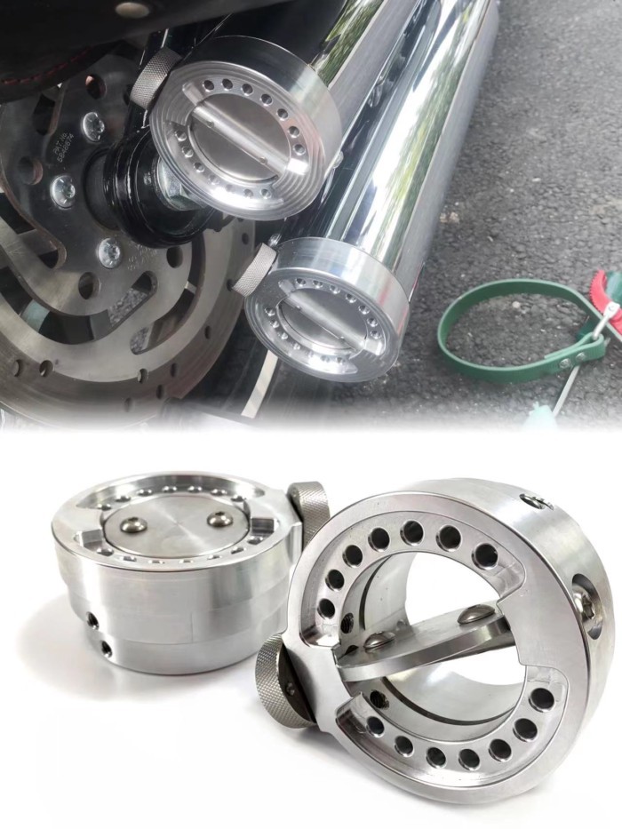 Motorcycle Adjustable Circular Exhaust Pipe Muffler Valve 79mm 80mm For Harley Road King Fat Bob St
