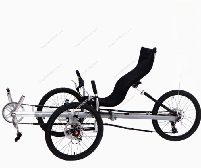 Lying Riding Tricycle Disc Brake Removable Recumbent Bicycle Leisure Walking Riding Lying Bicycle