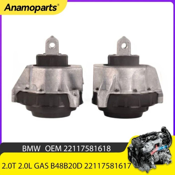 Engine Part Left Right Trans Motor Mount set Fit 2.0 T L L4 Gas B48B20D B48B20C For 19-22 Brillianc