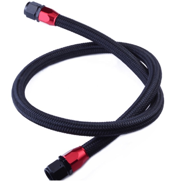 Haofa flexible fuel line assembly nylon stainless steel braided CPE/NBR fuel oil/gas/hose kit 6AN 8