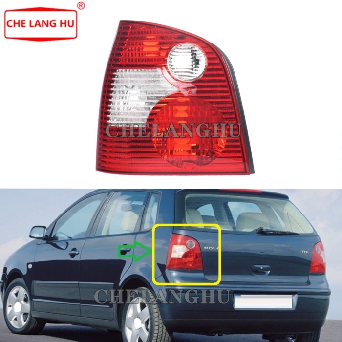 Left Side Tail Lamp For VW POLO 9N 9N2 Hatchback 2001 2002 2003 2004 2005 Car-styling Rear Tail Lig