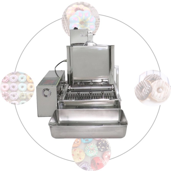4-Row Donut Machine  Mini Donuts Making Machine Circular Donut Fryer Donaz Equipment