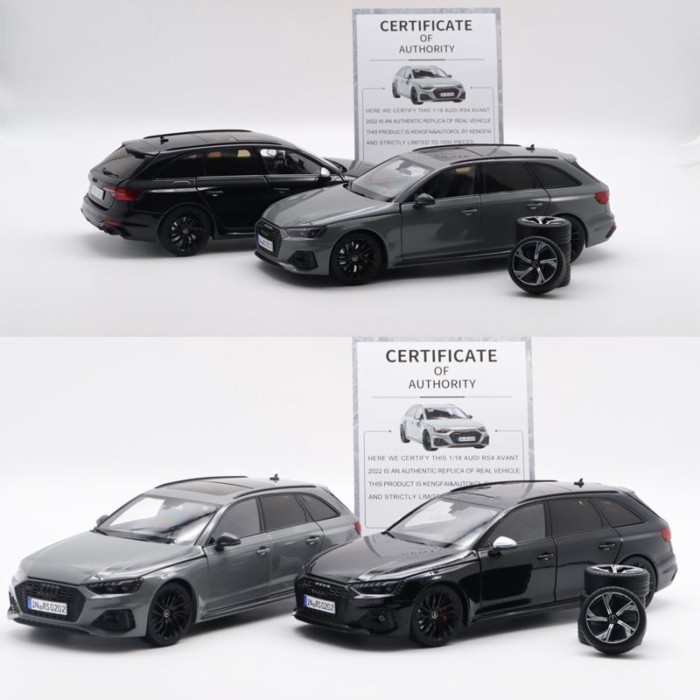 AUTOKOL 1: 18 2022 Audi Audi RS4 B9 Avant Alloy Full Drive Car Model กิโล