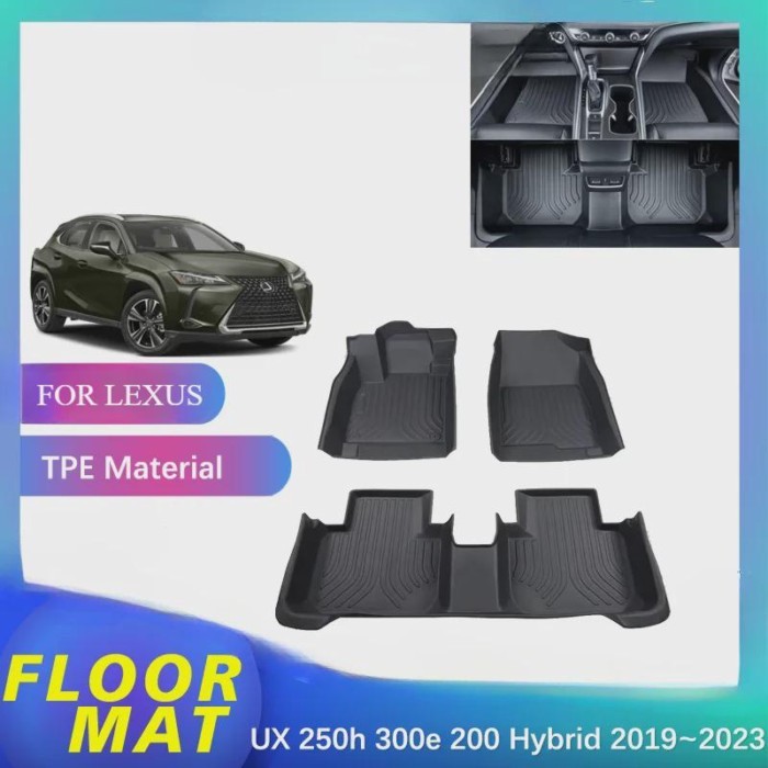 Car Floor Mat for Lexus UX 250h 200 Hybrid 2019~2023 2020 2021 2022 Foot Parts TPE Liner Carpet Pad