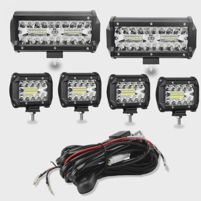 4x4 Spotlights Fog Lamp 12V 24V Car LED Light Bar Offroad Diode Headlight Truck Farm Tractor Boat S