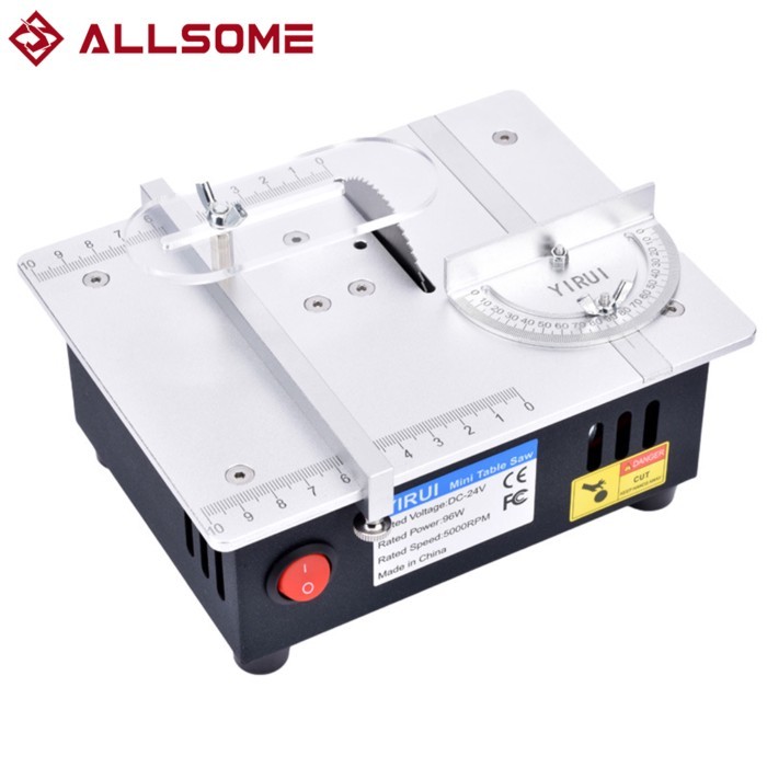 ALLSOME S2 96W Mini Table Saws Electric Bench Saw DIY Model Household Cutting Machine 775 Motor 63m