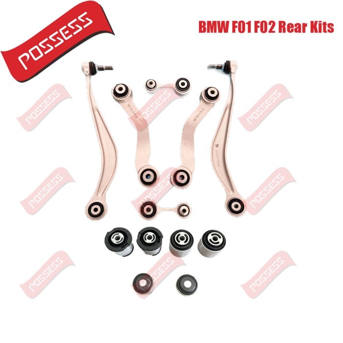 12 Pieces Rear Suspension Control Arm Bushing Kits For BMW 7 Series F01 F02 F03 F04 5 Series GT F07