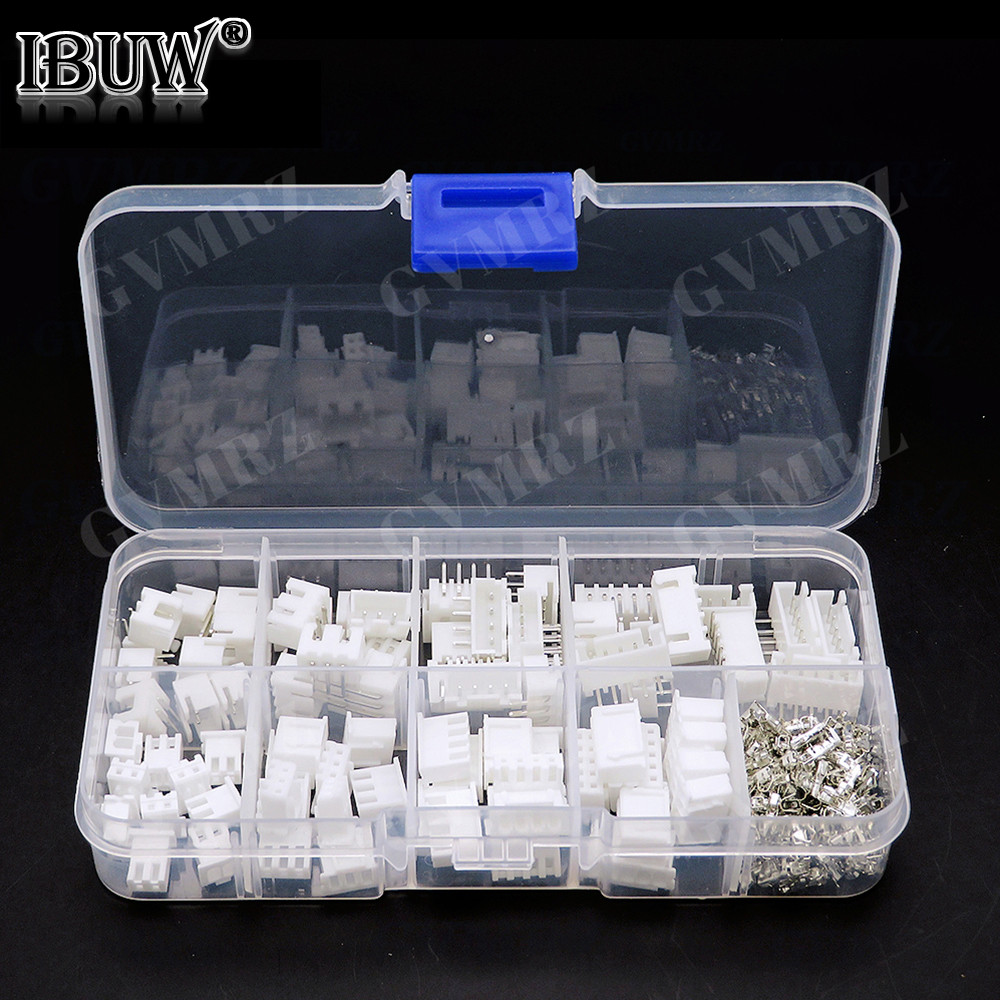 230PCS XH2.54 2p 3p 4p 5p pin 2.54mm Pitch Terminal Kit Housing Bent เข็ม Pin Header JST JC3 Connector สายไฟตัวเชื่อมต่อ Adaptor
