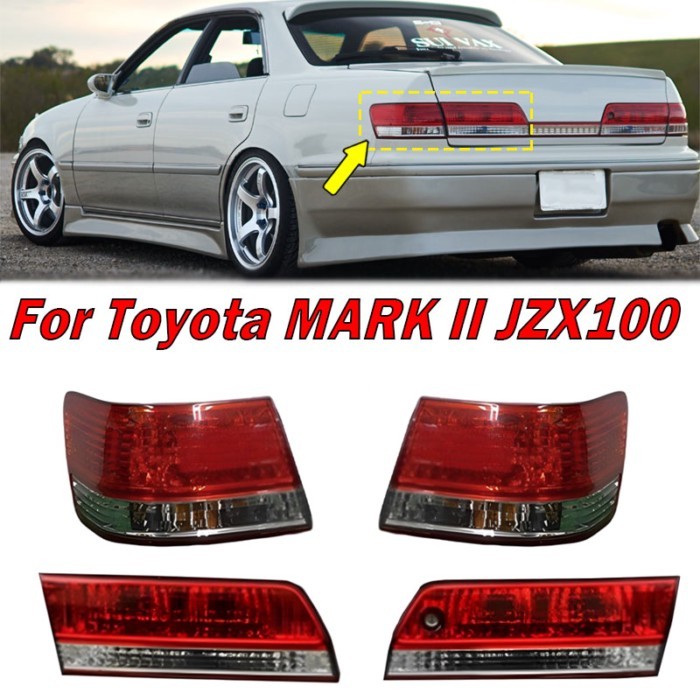 Car Accessories For Toyota MARK GX100 JZX100 4PCS Rear Tail Light Signal Lamp Driving Light Auto Ta