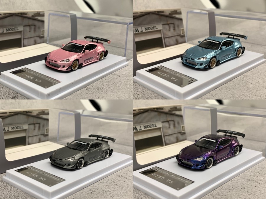 MJ MODEL 1: 64 Toyota GT86 V3 pandem Rocket Rabbit โมเดลรถโลหะผสมพร้อมสต็อก