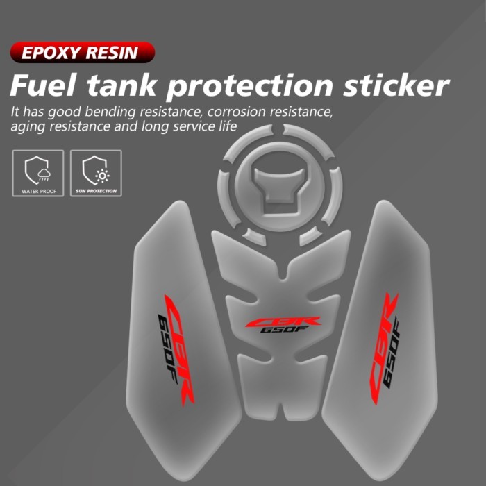 Fit For HONDA CBR650F CBF650 F CBR 650 2014-2017 Motorcycle Tank Pad Stickers Protector Fish Bone D