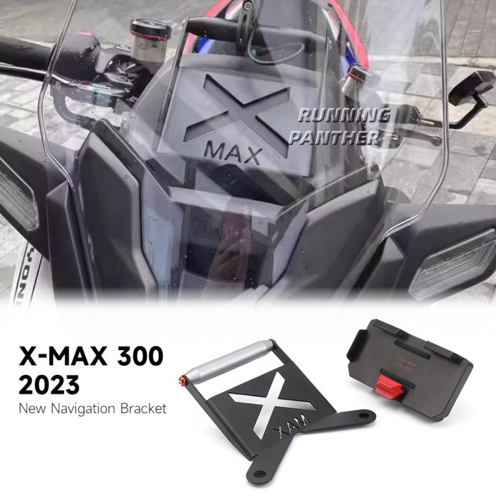 Motorcycle Accessories Phone Holder GPS Navigation Bracket Mounting 22mm For YAMAHA XMAX300 XMAX 30
