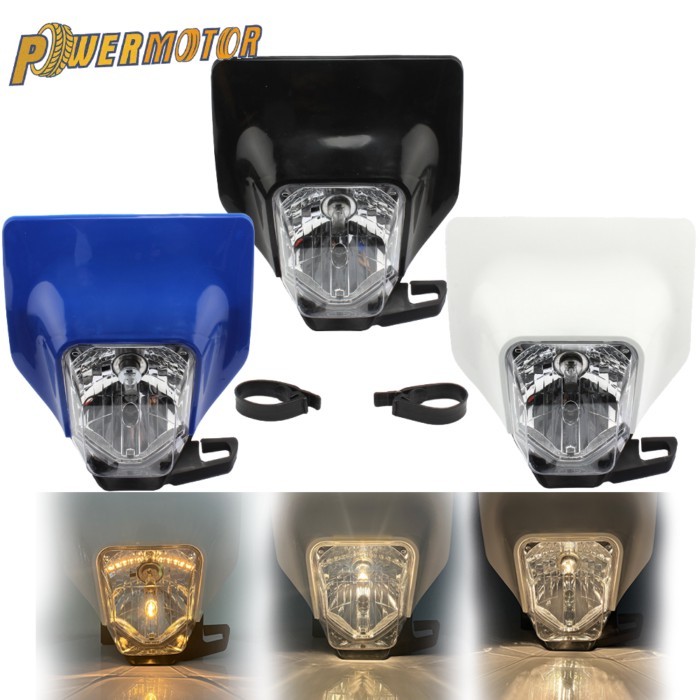 FE250 FC250 TC25 Motorcycle Halogen Headlight Dirt Pit Bike Headlamp For Husqvarna FC TC FX TE TX 1