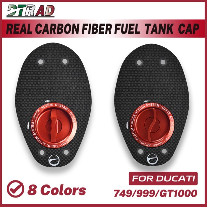 Motorcycle Matte Carbon Fiber Keyless Fuel Tank Cap  For DUCATI 749 999 R S MULTISTRADA SPORT 1000/
