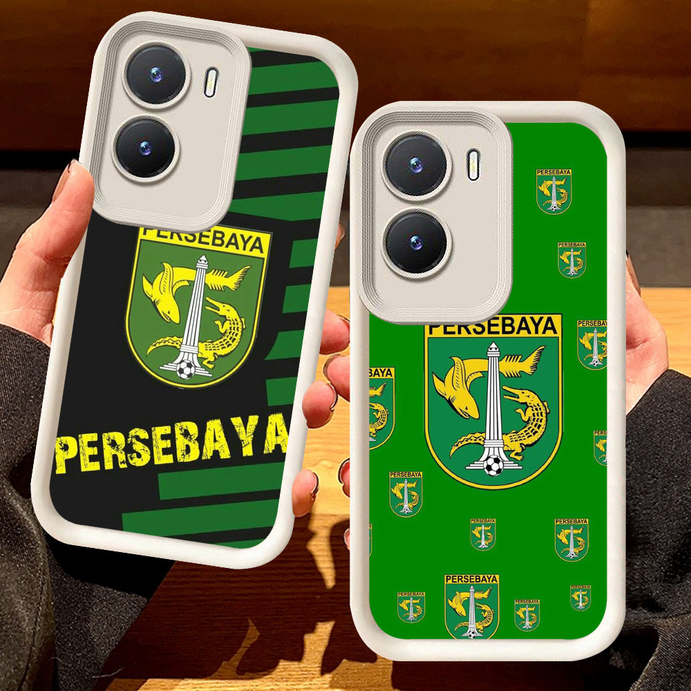 G-35 PERSEBAYA Casing สําหรับ VIVO IQOO Z9 Z9X Y02S Y56 Y16 5G สีดําและสีขาว