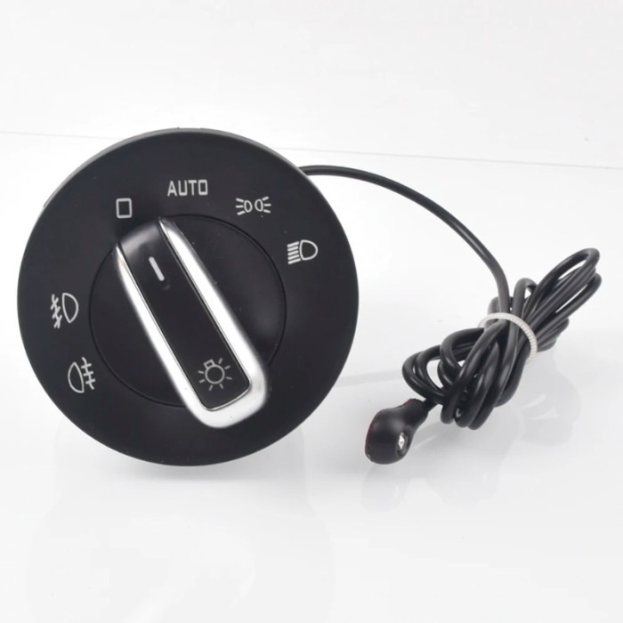 For Skoda Octavia II Combi 1Z5 1Z3 Chrome Auto Headlight Switch Replace module 1ZD941431 Add automa