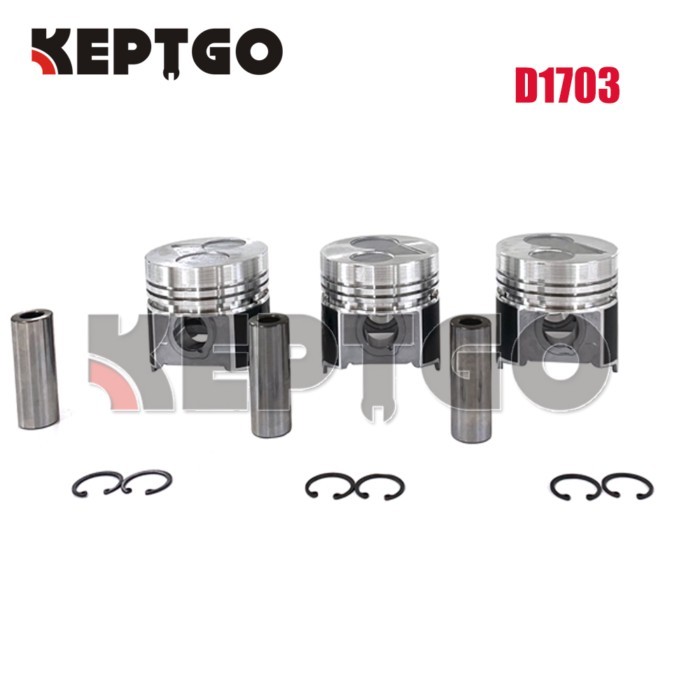 3 set New D1703 Piston Kit For Kubota D1703 STD Size