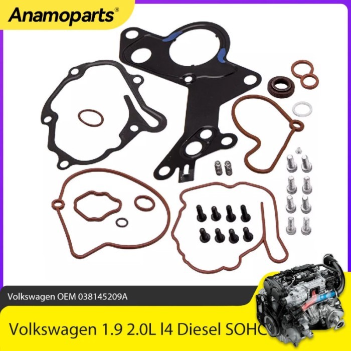 Engine Parts Vacuum Pump Repair Kit Fit 1.9 2.0 L For Volkswagen Beetle Jetta Passat 1.9L 2.0L l4 D
