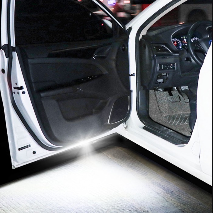 Led Car Interior Door Light USB Charging Wireless Magnetic LED Car Door Welcome Light Safe Anti-col
