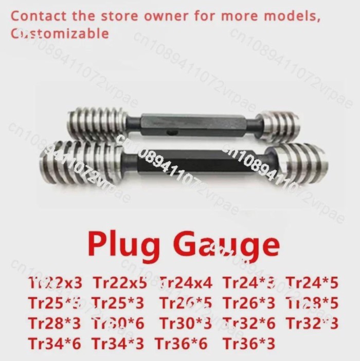 Tr22 Tr24 Tr25 Tr28 Tr30 Tr32 Tr34  Tr36 7H   Tr Type Trapezoidal Thread Plug Gauge GO And NOGO Gag