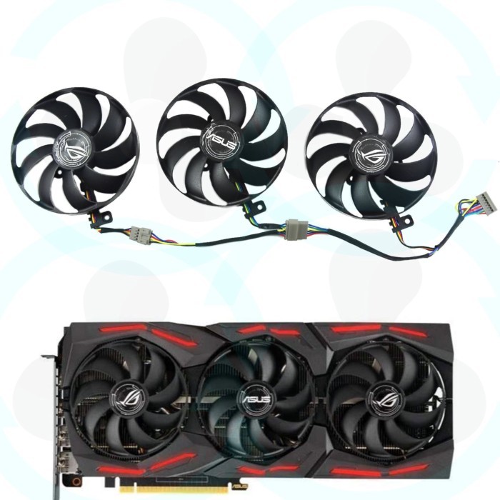 · ASUS HuaweiROG STRIX RTX2060 2070S/2080Ti RX5700XT พัดลมด้านหลัง