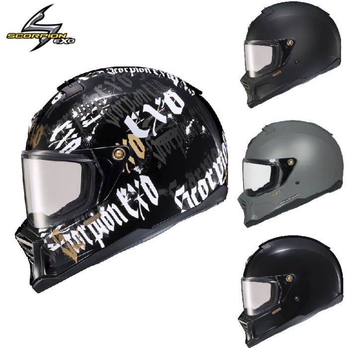 USA Scorpion EXO-HX1 Motorcycle Helmet Retro Two forms Full Face Racing Helmet ECE DOT Certificatio
