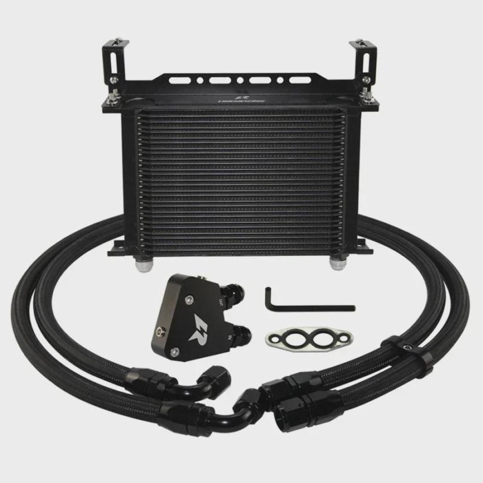 Black Oil Cooler 30/34 Row AN10 Engine w/ Bracket Kit For Chevrolet Corvette Camaro GM C5 C6 LS1 LS