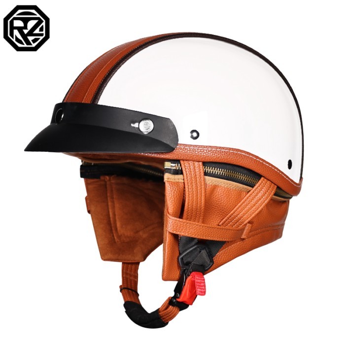 ORZ retro cruise motorcycle helmet motorcycle helmet scooter half helmet motorcycle helmet
