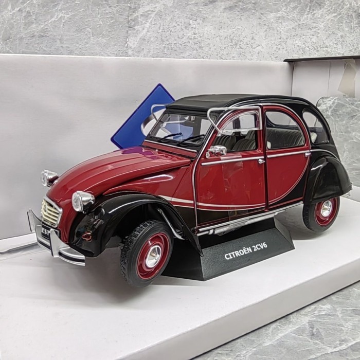 Solid 1/18 CITROEN 2CV6 CITROEN Classic Car Alloy Model พวงมาลัยสองเปิด