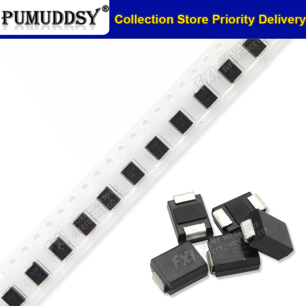 20PCS SMD TVS ไดโอด SMBJ15CA BM SMBJ15CA-E3/52 600W 15V การปราบทิศทางแบบสองทิศทาง SMB DO-214AA