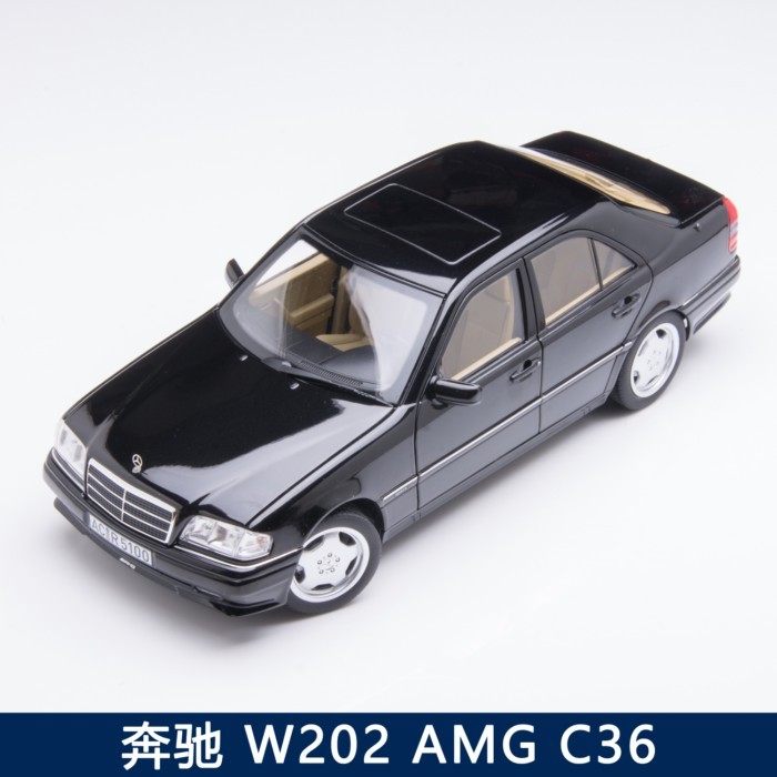 1: 18 NOREV Benz W202 AMG C36 สีดํา C-Class รถโลหะผสมรุ่นรถ