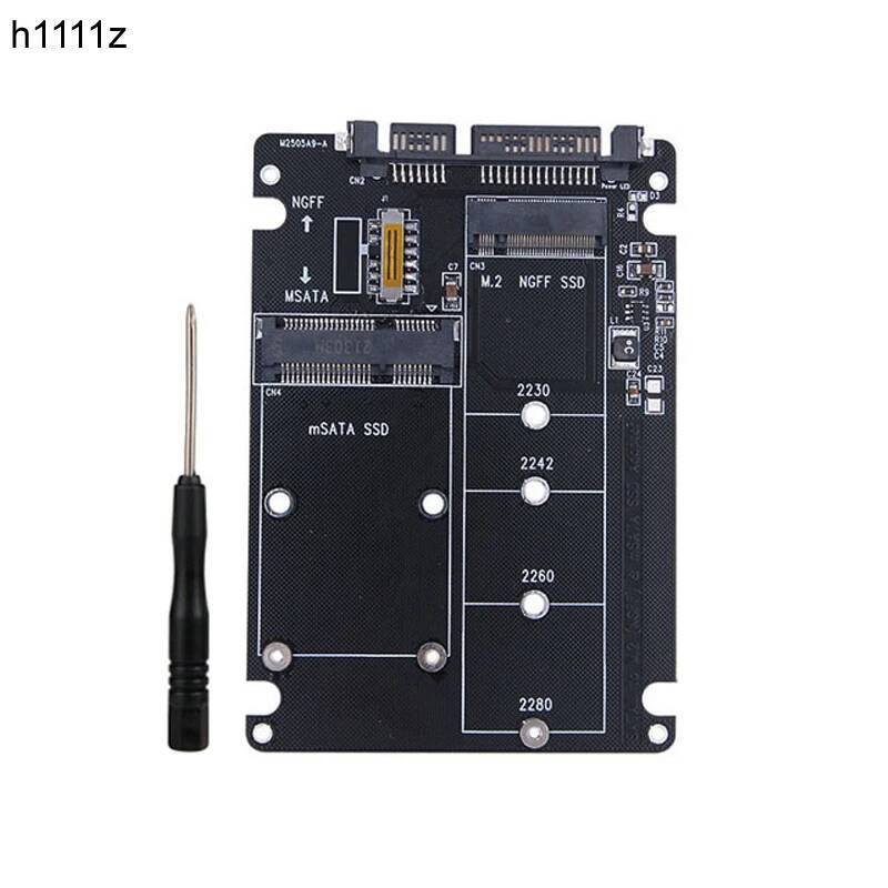 อะแดปเตอร์ M2 SATA SSD mSATA SSD ถึง SATA3.0 6Gbps บอร์ด SSD M2 mSATA อะแดปเตอร์ M.2 ถึง SATA Riser 