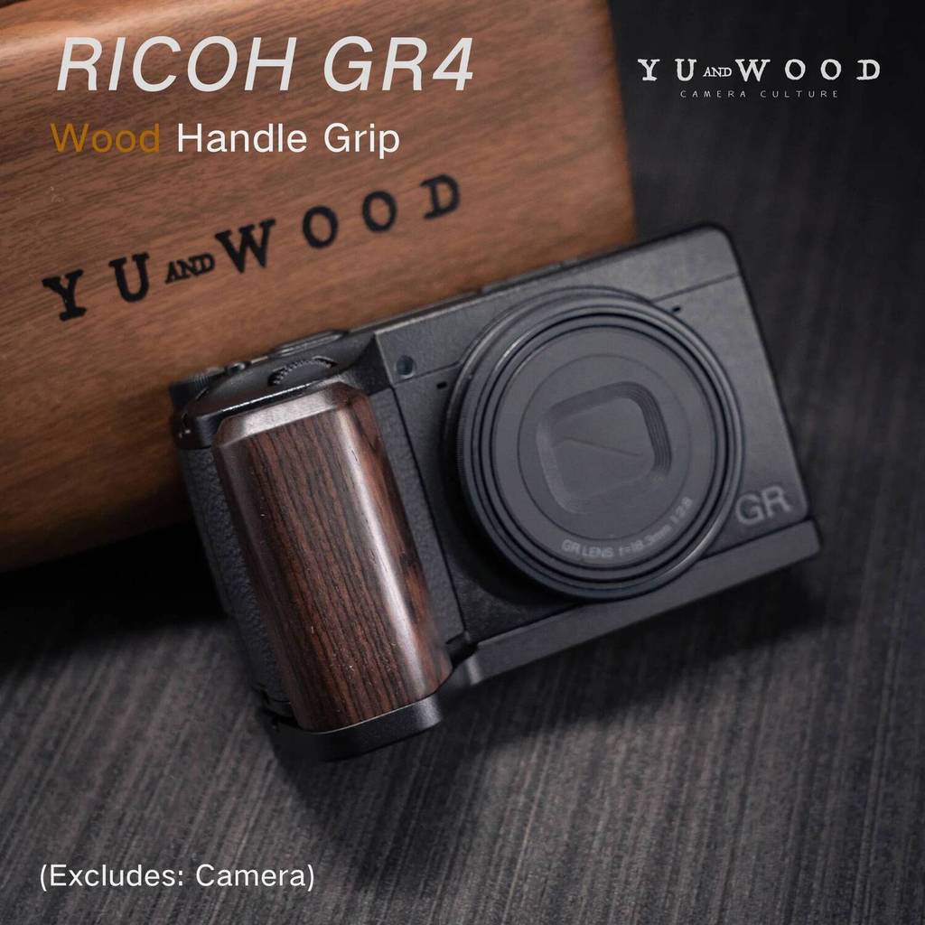ด้ามจับมือกล้องไม้ทําด้วยมือ L แผ่น Quick Release สําหรับ Ricoh GR4/GR4 HDF