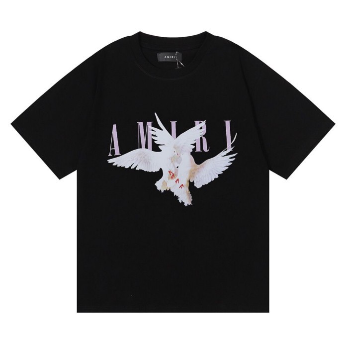 เสื้อยืดแขนสั้น AMIRI Peace Dove ผ้าฝ้ายแท้คุณภาพสูง