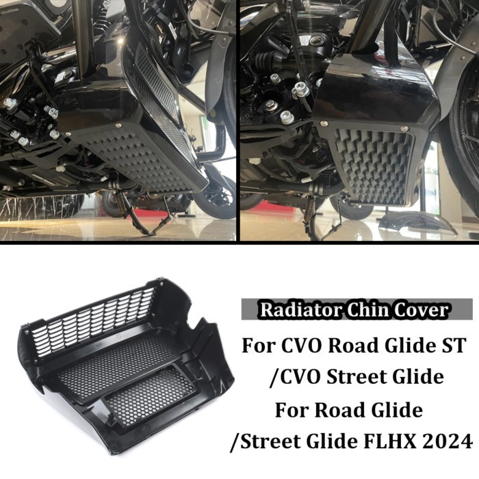NEW 2023 2024 For Harley CVO Street Glide CVO Road Glide ST FLTRX FLHX Motorcycle Radiator Chin Cov