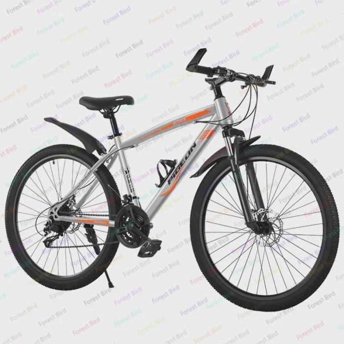 Bicycle 26 Inch Mountain Bike 24 Inch Variable Speed Bike Lockable Front Fork 27 Speed Double Disc