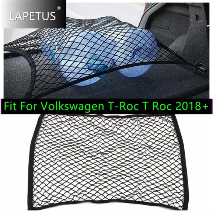 Auto Rear Trunk Storage Net String Baggage Bag Luggage Cover For Volkswagen T-Roc T Roc 2018 2019 2