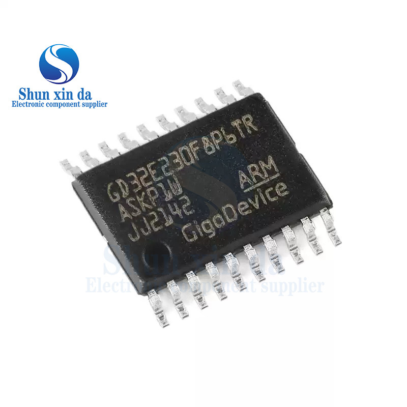5PCS GD32E230F8P6TR TSSOP-20 GD32E230F8P6 SMD 1.8V ถึง 3.6V ARM Cortex-M23 32-bit MCU IC