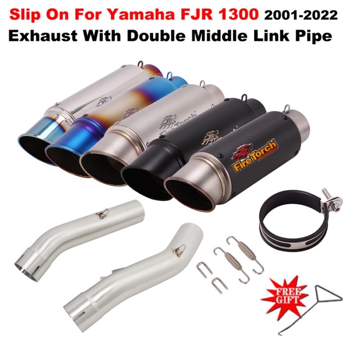 Slip On For Yamaha FJR 1300 2001 - 2022 FJR1300 FJR 1300 Moto Escape Motorcycle Exhaust System Muff