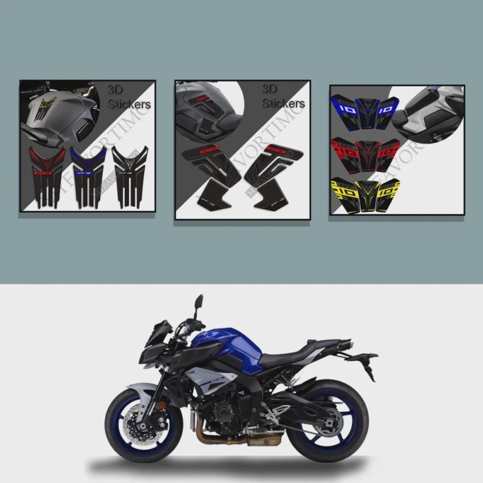 Decals Tank Pad Grips Gas Fuel Oil Kit Knee Protector Hyper Naked Bike For Yamaha MT10 FZ10 FZ MT -