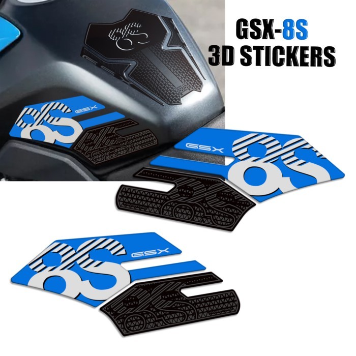 Fit Suzuki GSX8S GSX 8S Protector Tank Pad Side Grips Gas Fuel Oil Kit Knee 3D Stickers Decals adhe