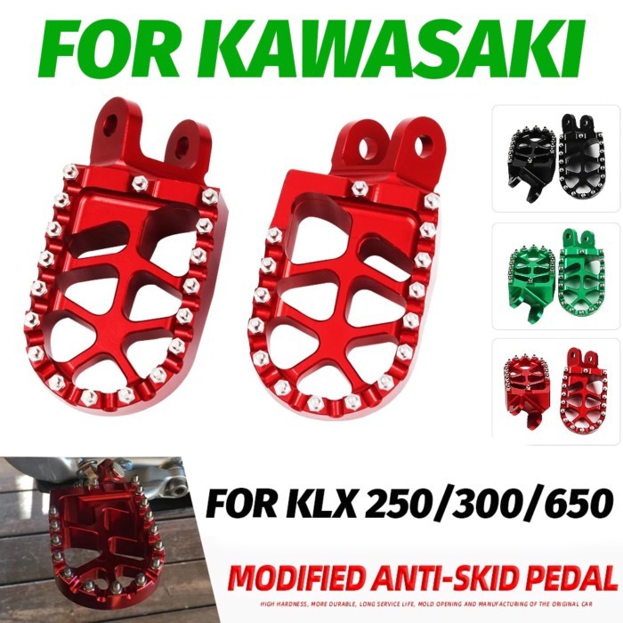 For Kawasaki KLX 250 300R 250s Foot Pegs KLX300R KLR 650 Footpegs KLR650 KLX 650 250 S KLX650R KLX3