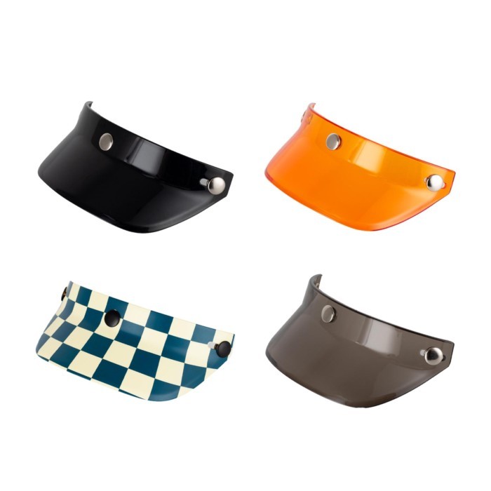 Helmet Visor Peak 3 Snap Visor Sunshield Peak for Helmets with 3 Buttons 3/4 Helmets Retro Helmets
