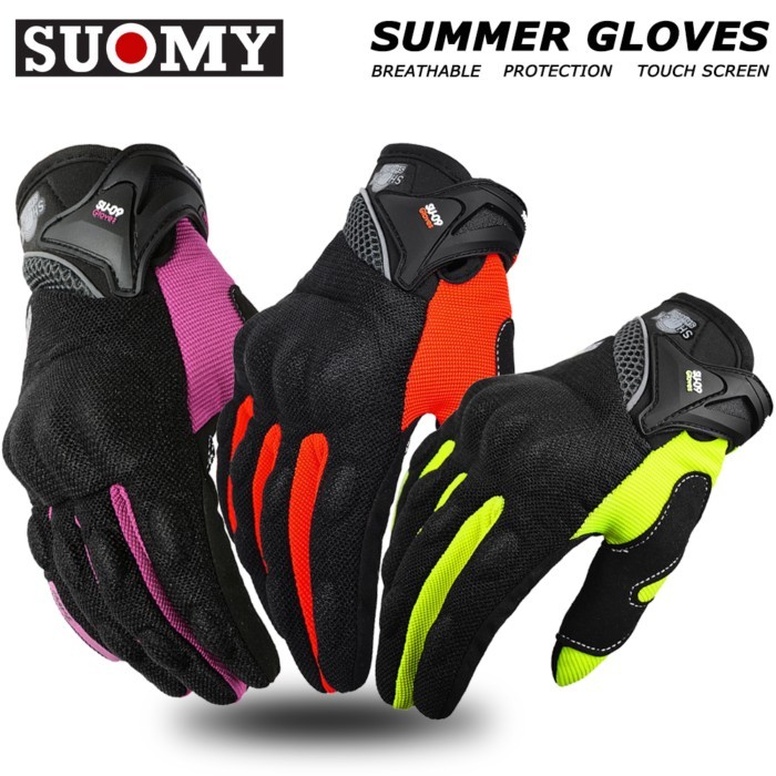 Summer Suomy Motorcycle Gloves Pink Purple Motorcyclist Gloves Men Cycling Gloves Breathable Touchs