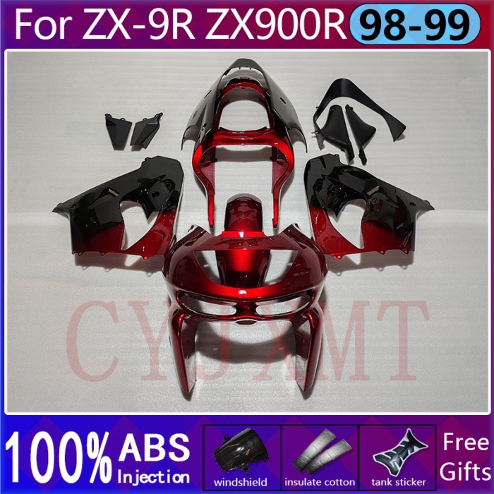 Motorcycle Molding Fairings for Kawasaki ZX9R ZX-900R 1998 1999 Bodyframe Fairing Kit Set ZX 9R 900