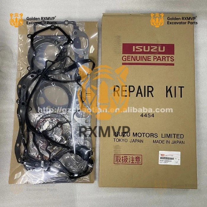 For XMVP Excavator Spare Parts Engine Rebuilt Kit 4hg1 Full Gasket 5-87811-869-2 Overhaul Set 5-878
