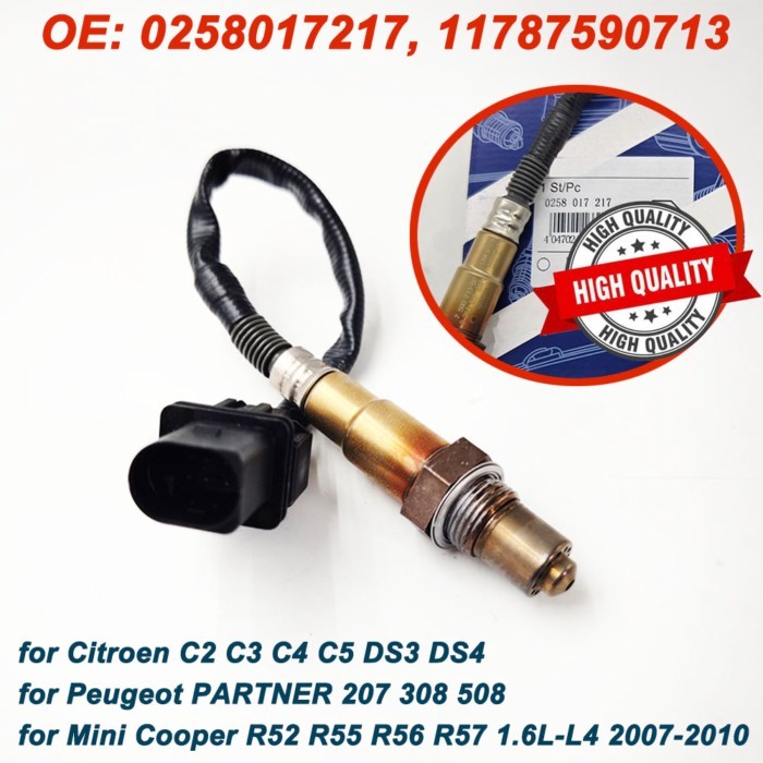 OEM 0258017217 1618LL 1618V0 1918LL AFR Wideband Lambda O2 Oxygen Sensor For Mini Peugeot 207 208 3