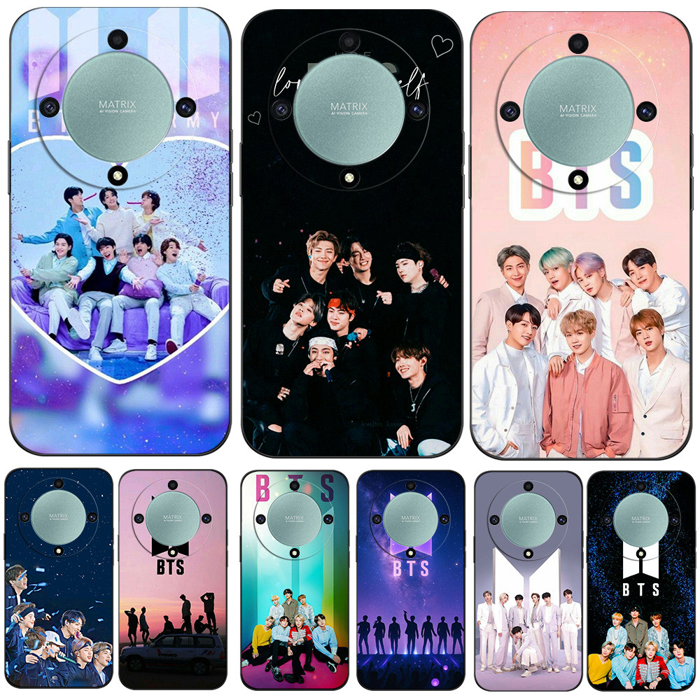 สําหรับ Honor X9A magic 5 lite เคสซิลิโคนโทรศัพท์ฝาหลังซิลิคอนนุ่มสีดํา tpu กันกระแทก RM Jin Suga J-